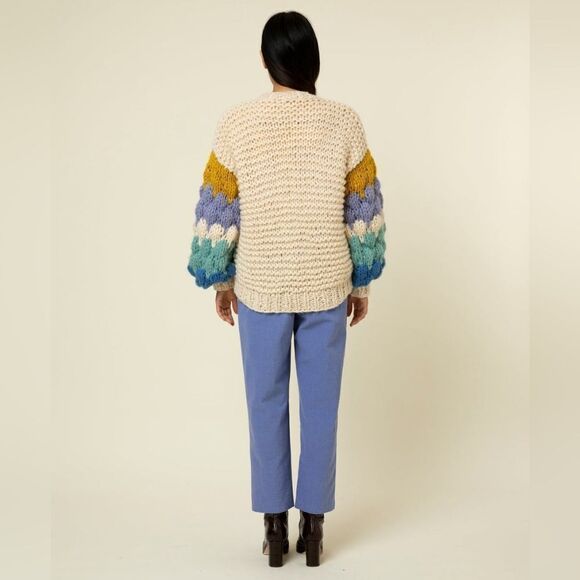 FRNCH Odille Chunky Cardigan Sweater M L - Picture 10 of 11